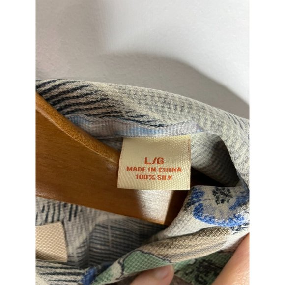 Tommy Bahama Men's Large Short Sleeve Button 100% Silk Shirt - Picture 7 of 9